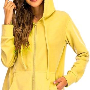 Zip Up Drawstring Hoodie!